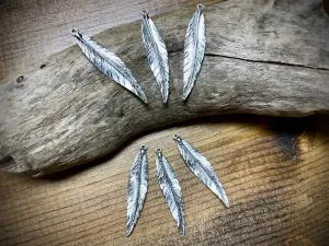 Feather Pendant - Silver Plated