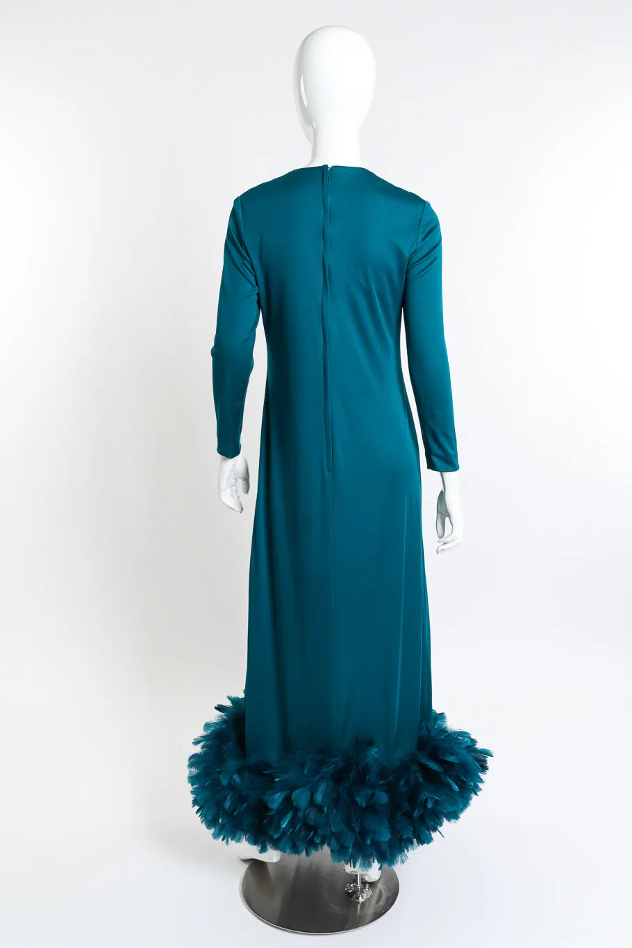 Feather Trim Gown
