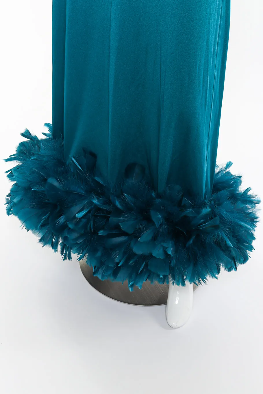 Feather Trim Gown