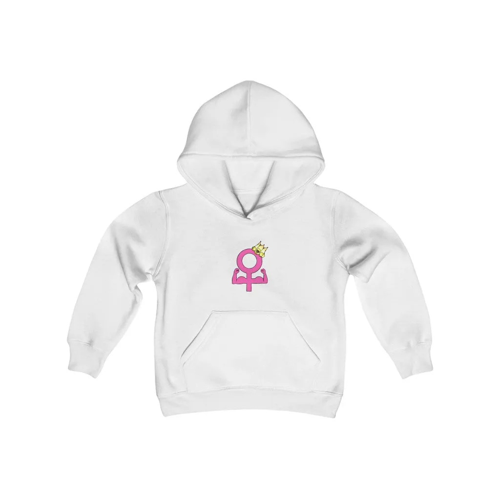 Female Power Youth Heavy Blend Hooded Sweatshirt