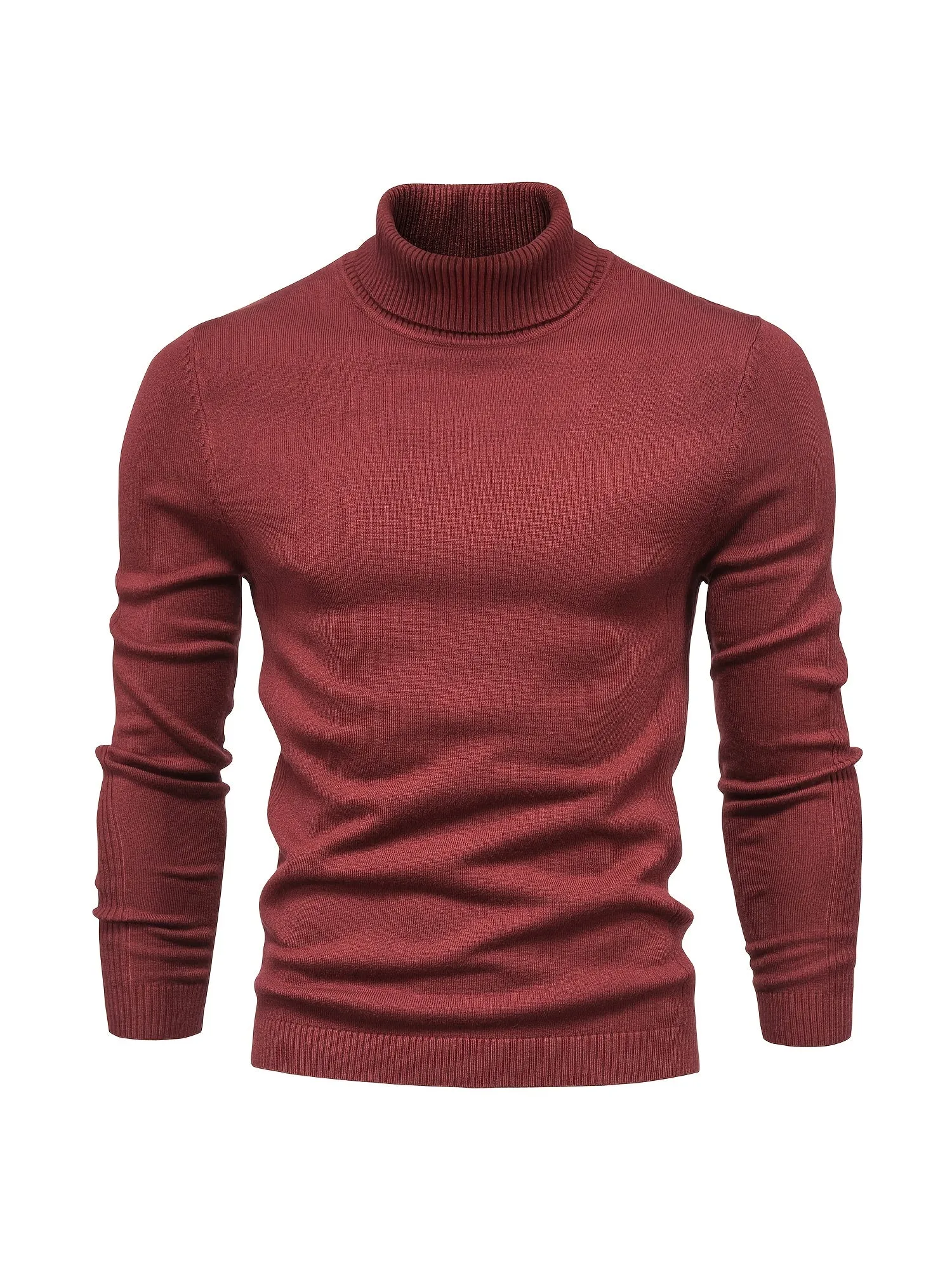 Fine merino wool turtleneck sweater for men