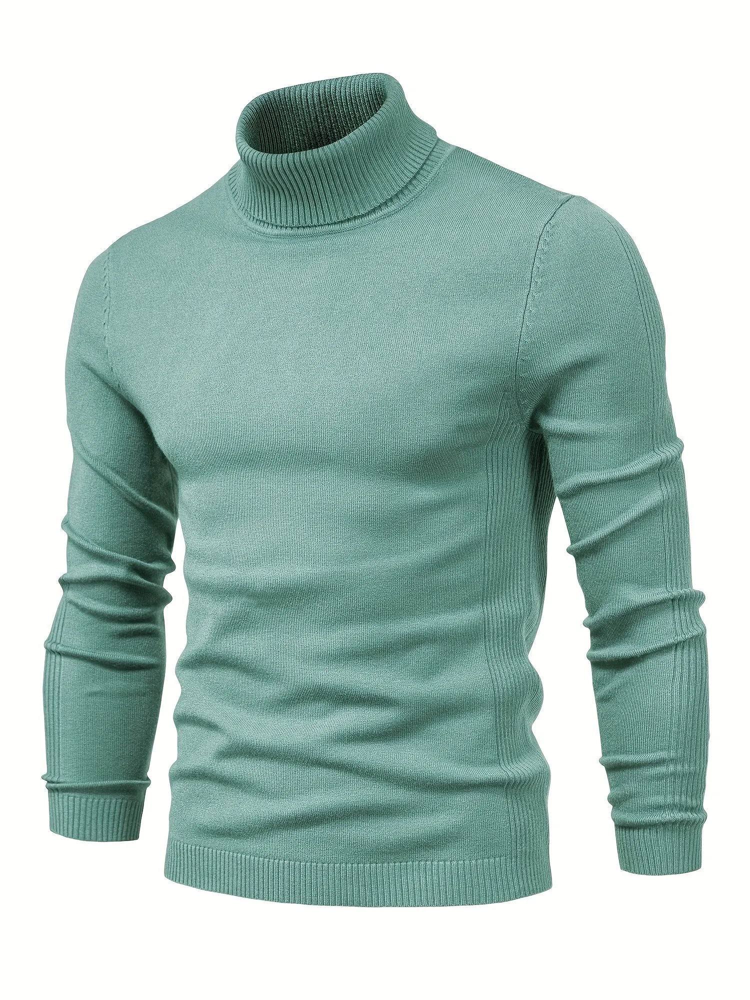 Fine merino wool turtleneck sweater for men