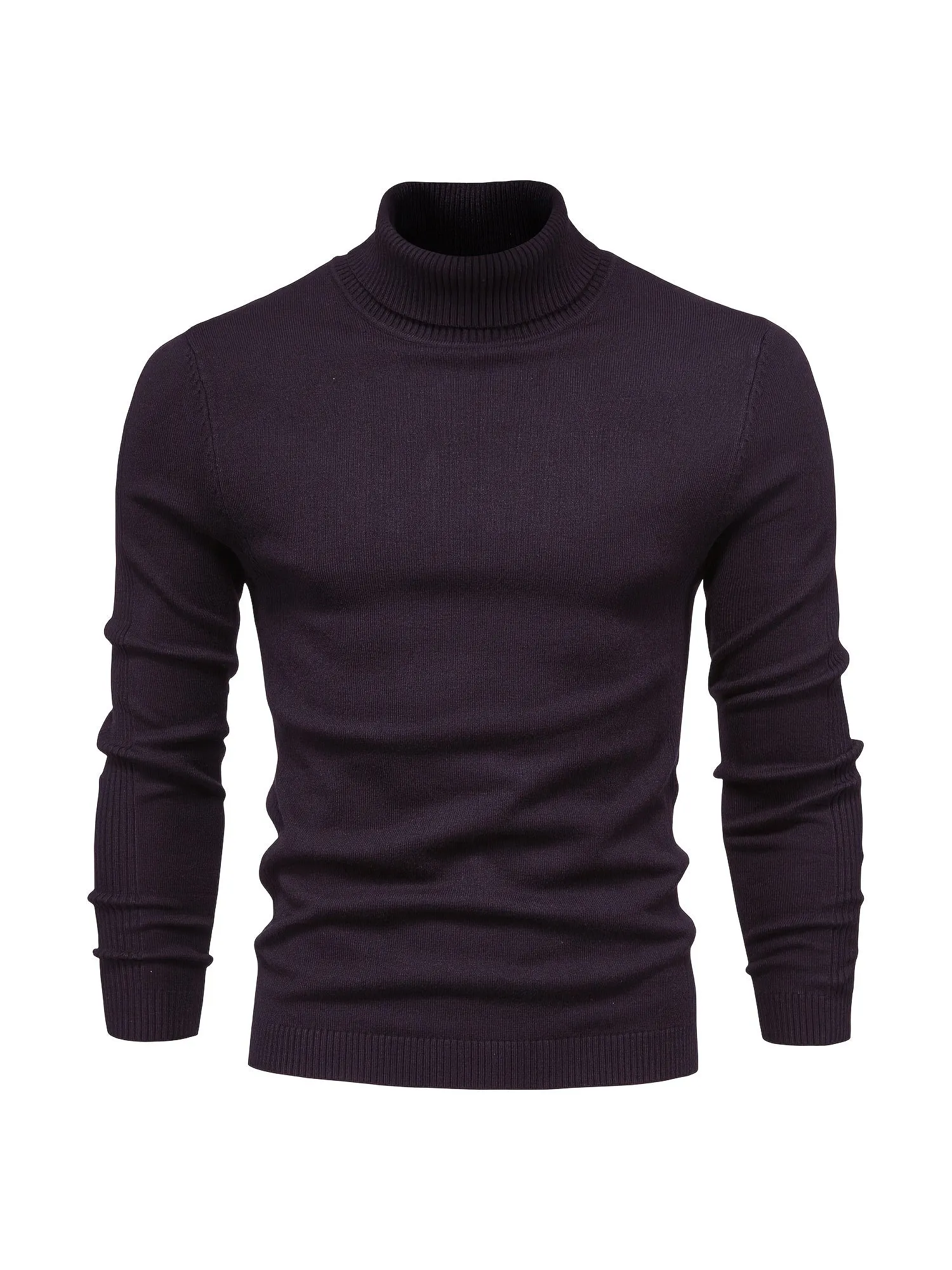 Fine merino wool turtleneck sweater for men