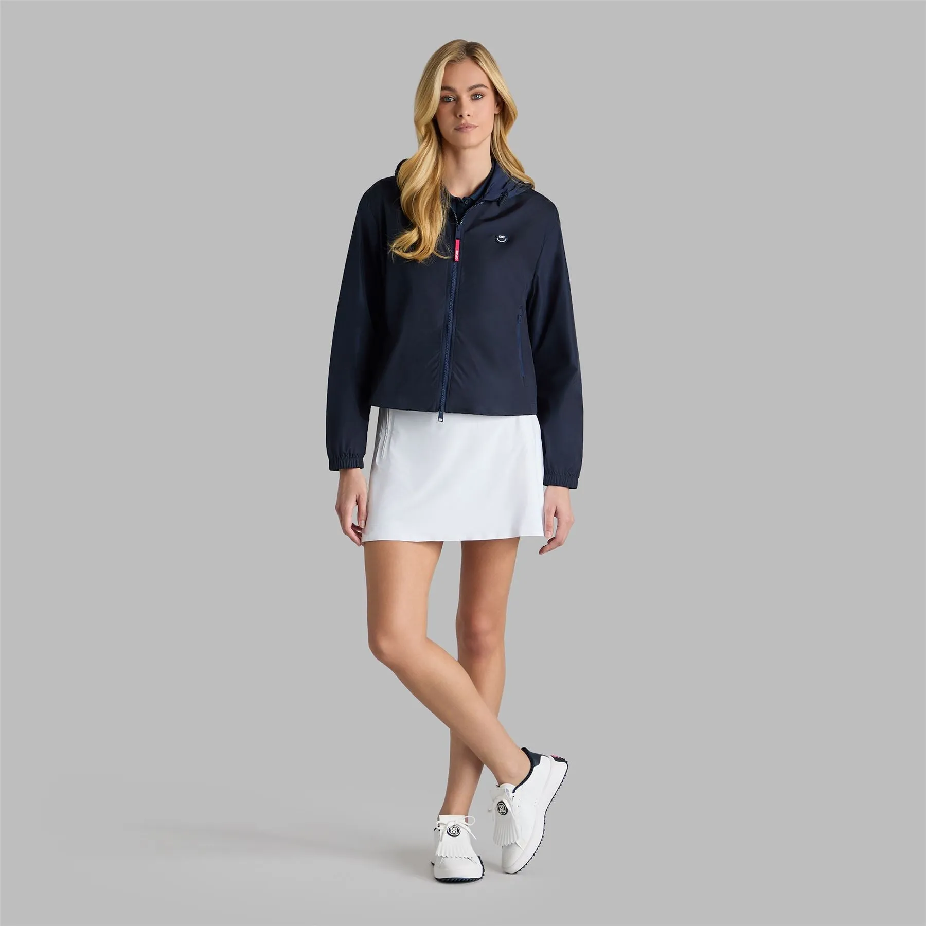 Fine Nylon Full Zip Hoodie Twilight