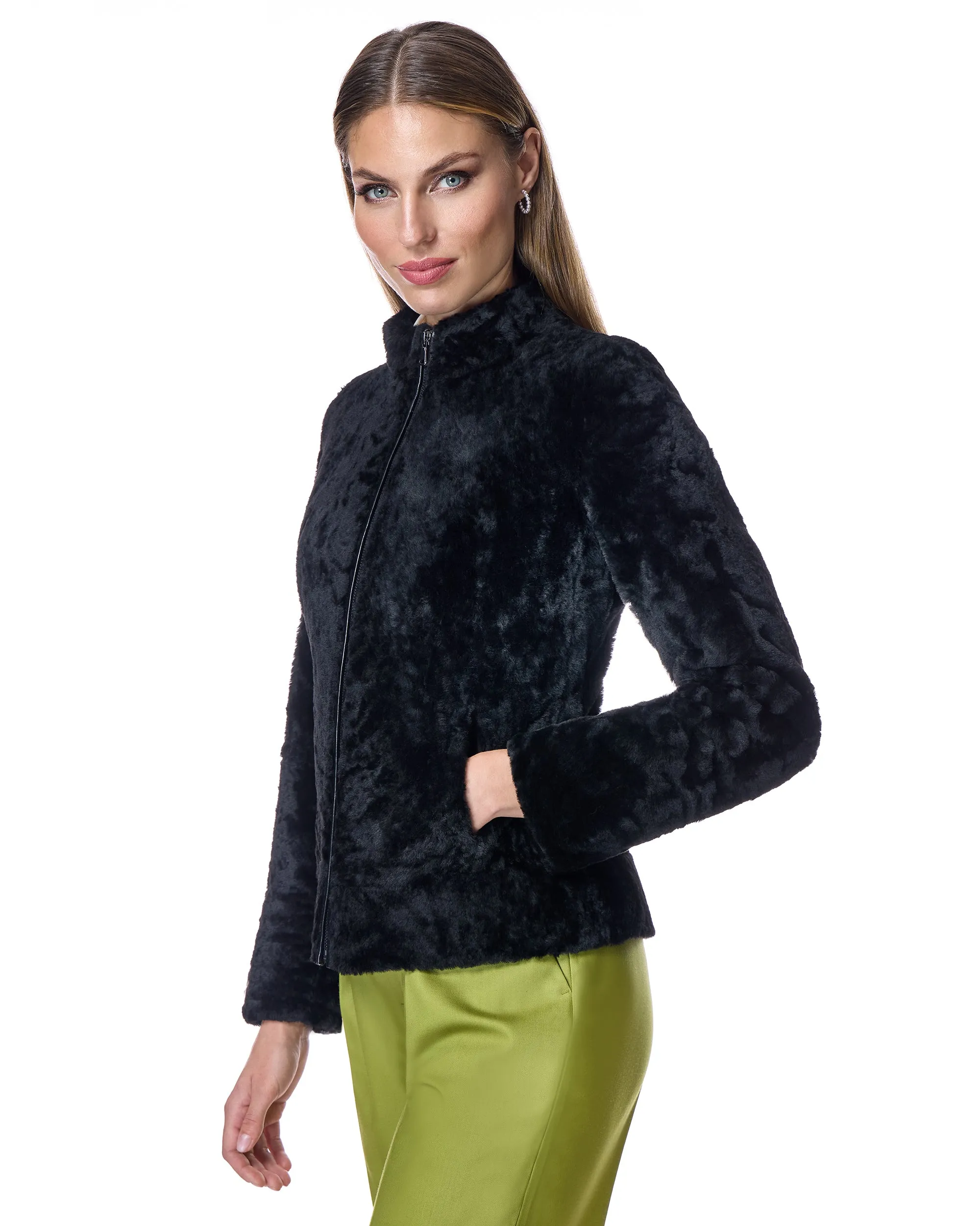 Fitted Shearling Jacket