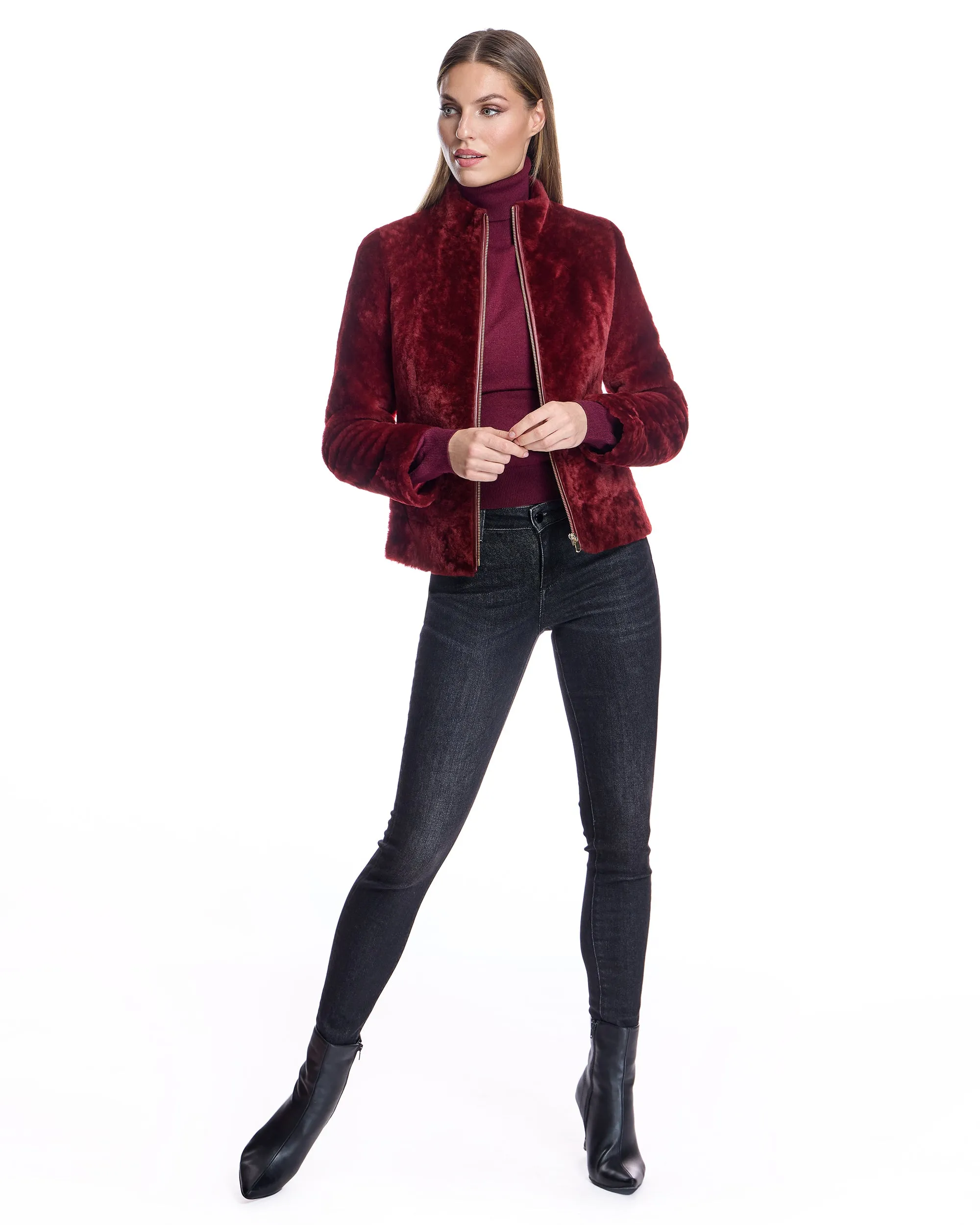 Fitted Shearling Jacket
