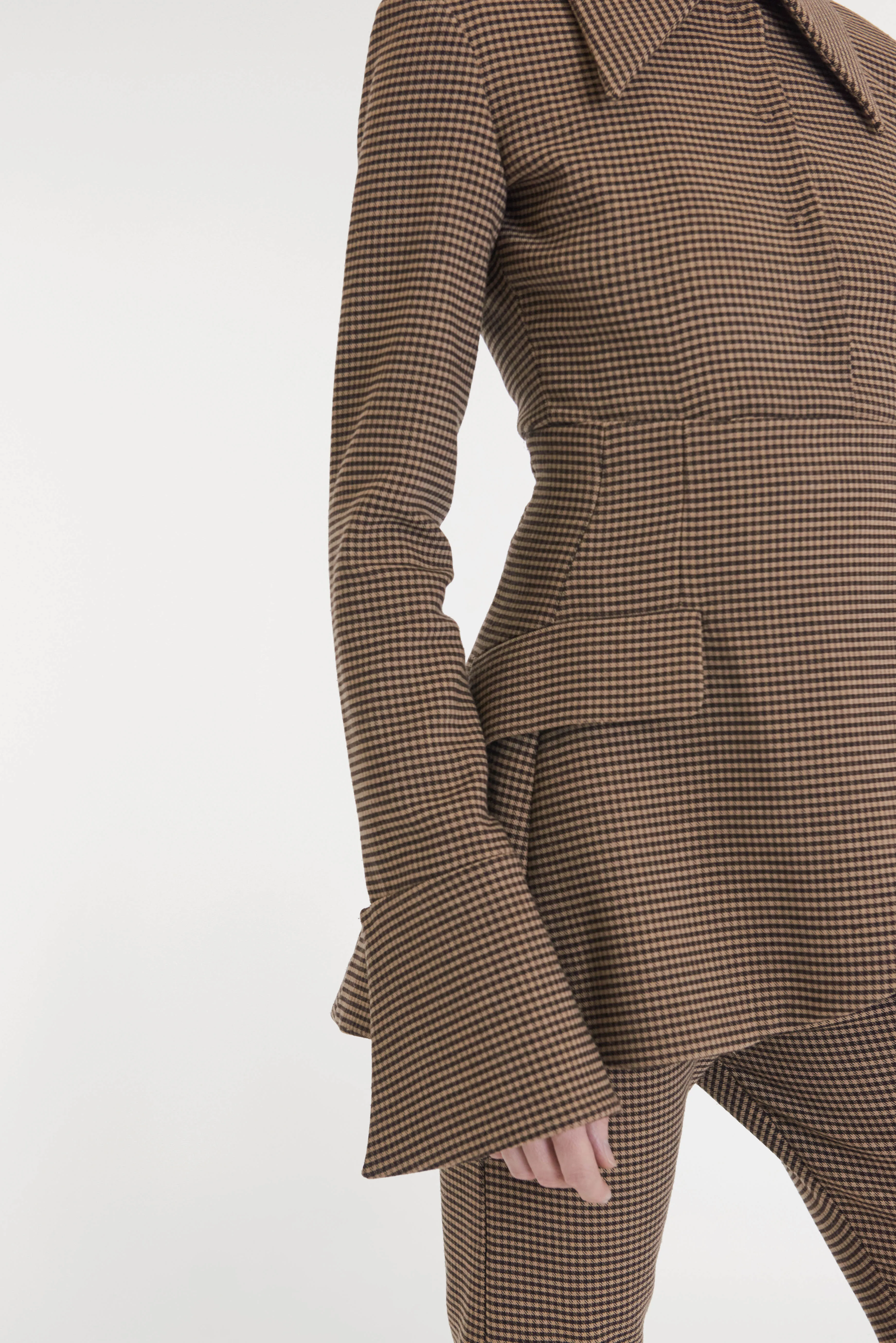 Fitted Shirt With Basque Detail Gingham