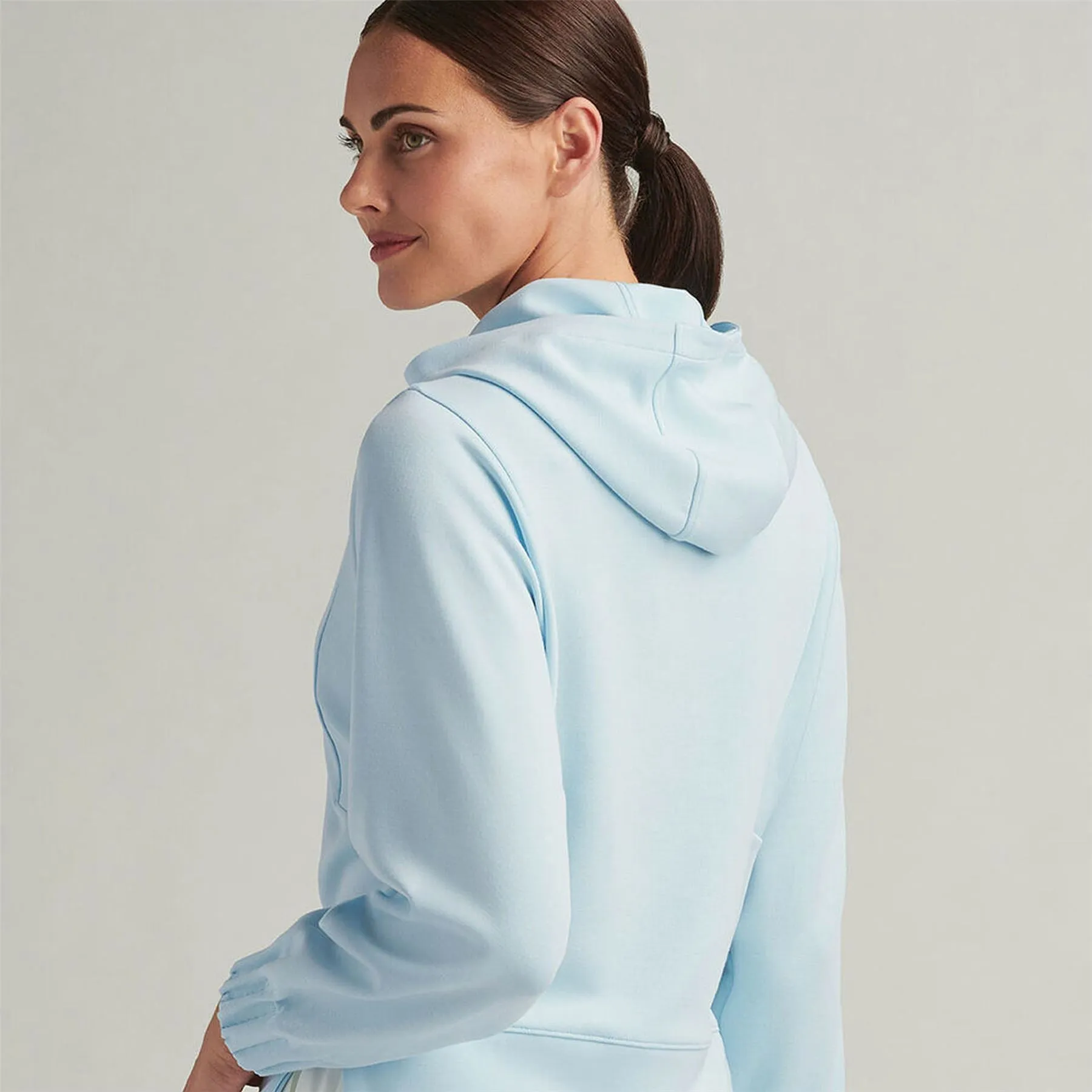 Flora Knit Melange Hoodie Skylight