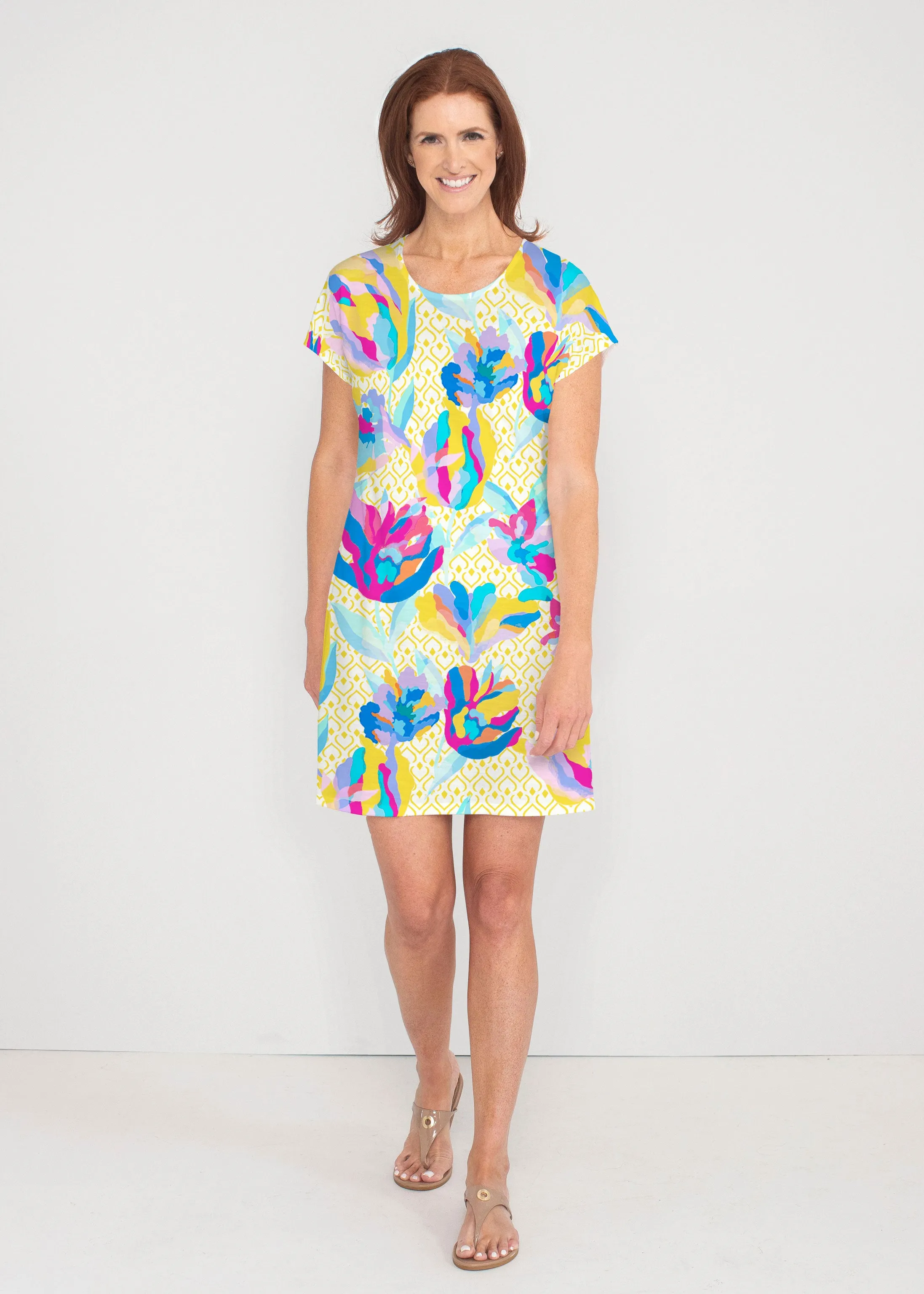 Floral Spades (8048) ~ Lucy Tee Dress