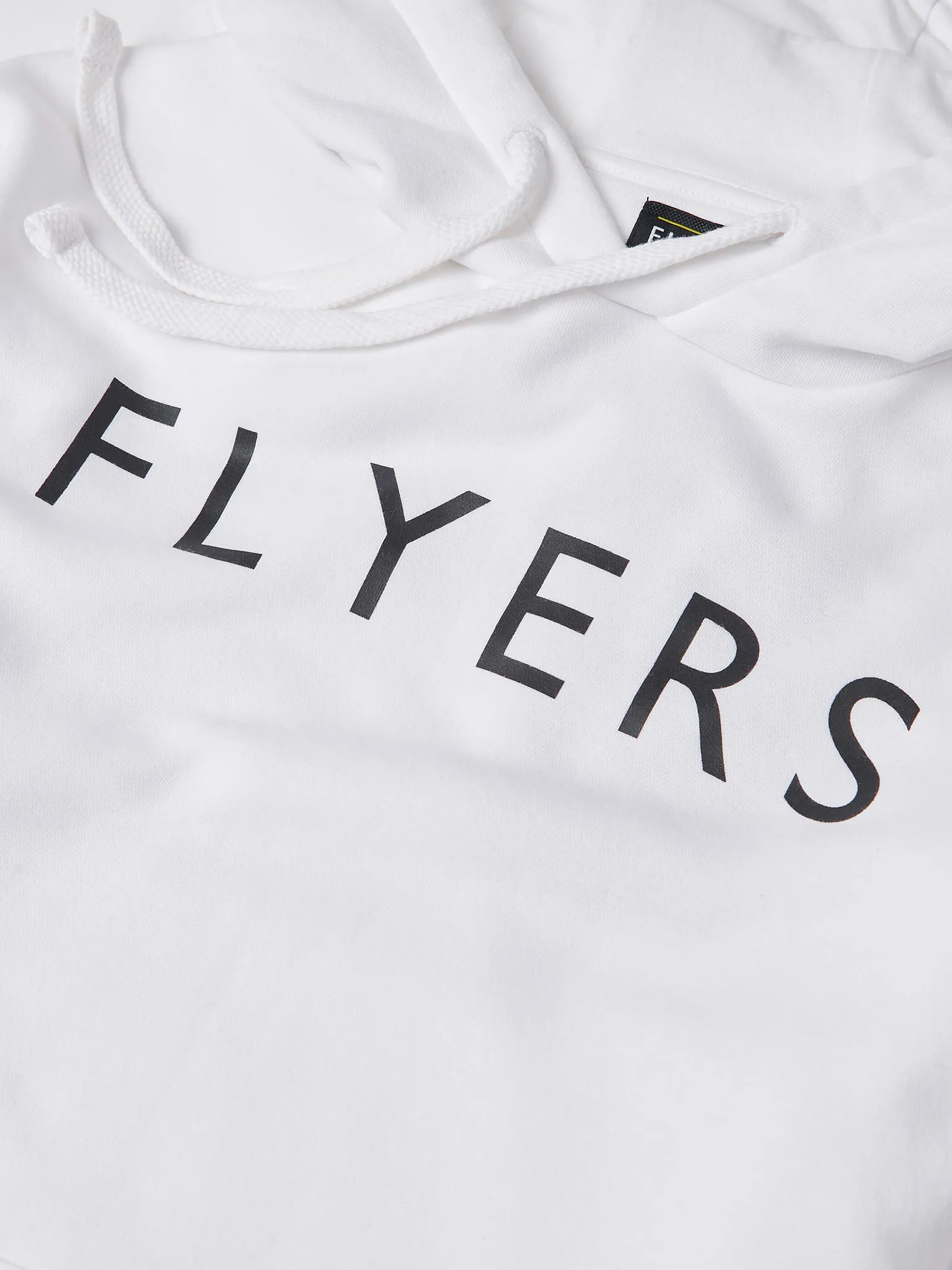 Flyers Mens Text Hoodie Bright White