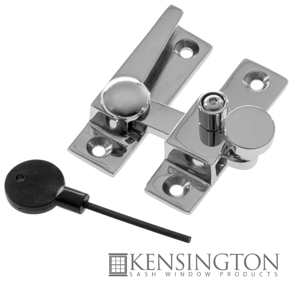 Forged Straight Arm Locking Fastener - Polished Chrome