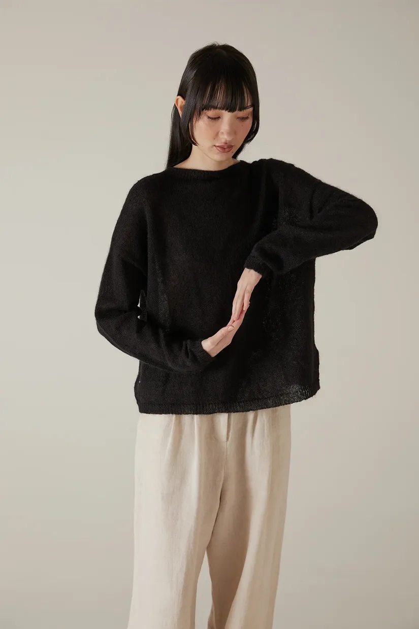 Francie The Feather Knit - Black