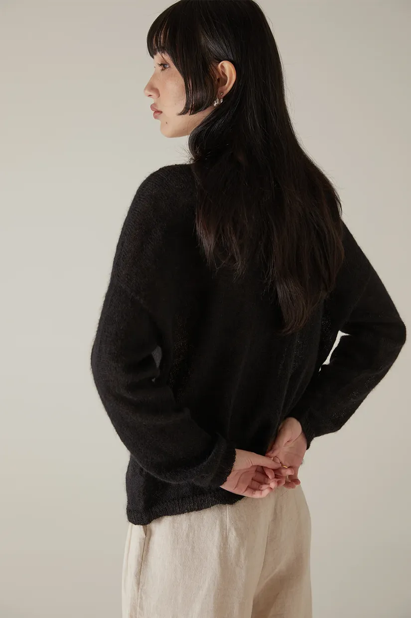 Francie The Feather Knit - Black