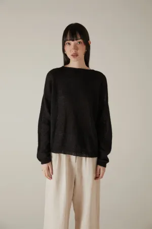 Francie The Feather Knit - Black