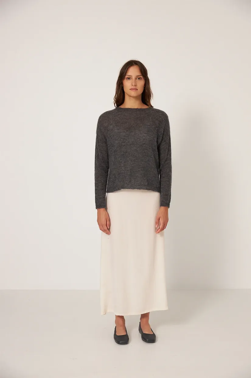 Francie The Feather Knit - Shadow Grey
