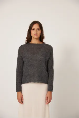 Francie The Feather Knit - Shadow Grey