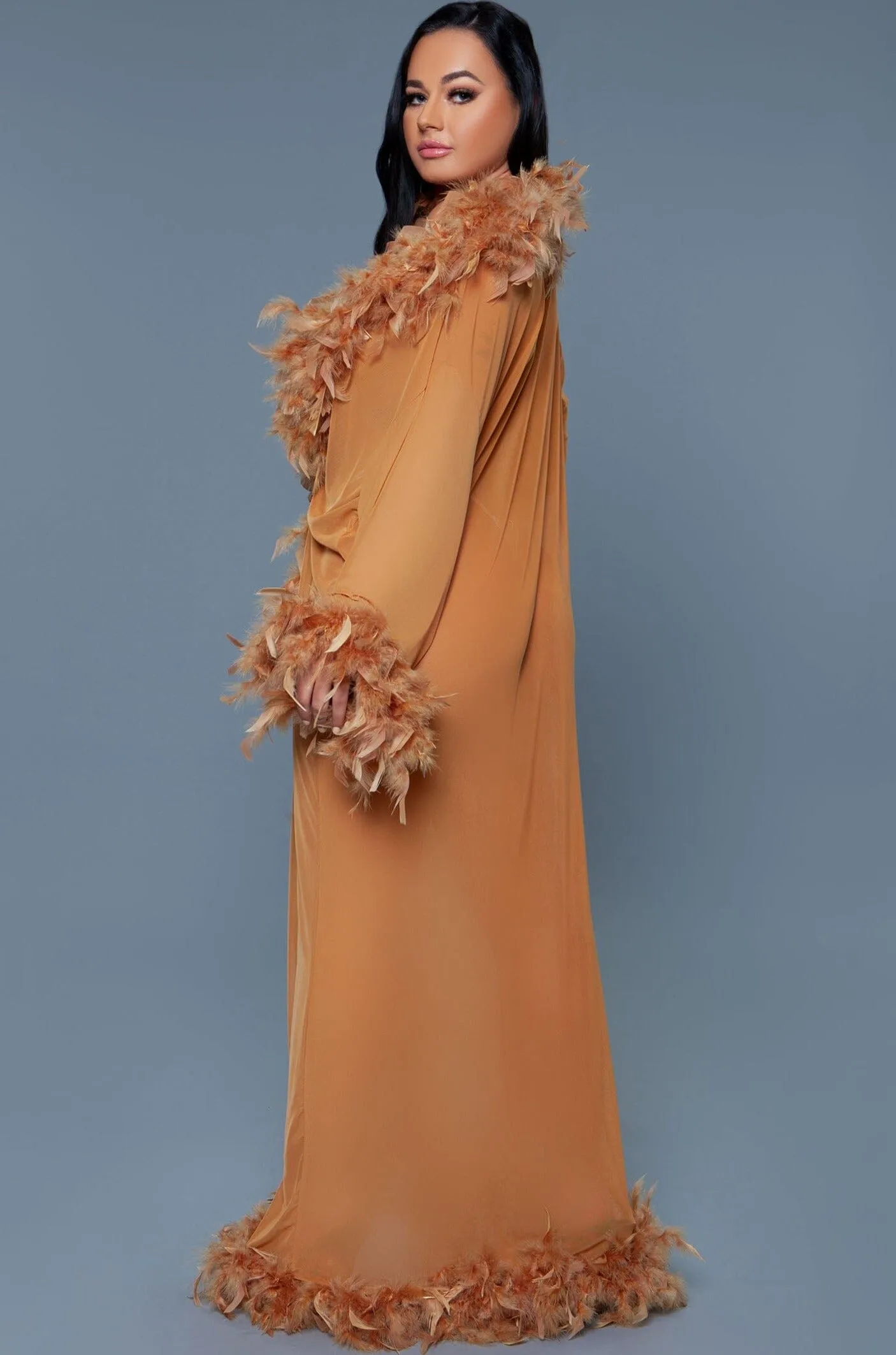 Full-Length Feather Robe