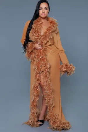 Full-Length Feather Robe