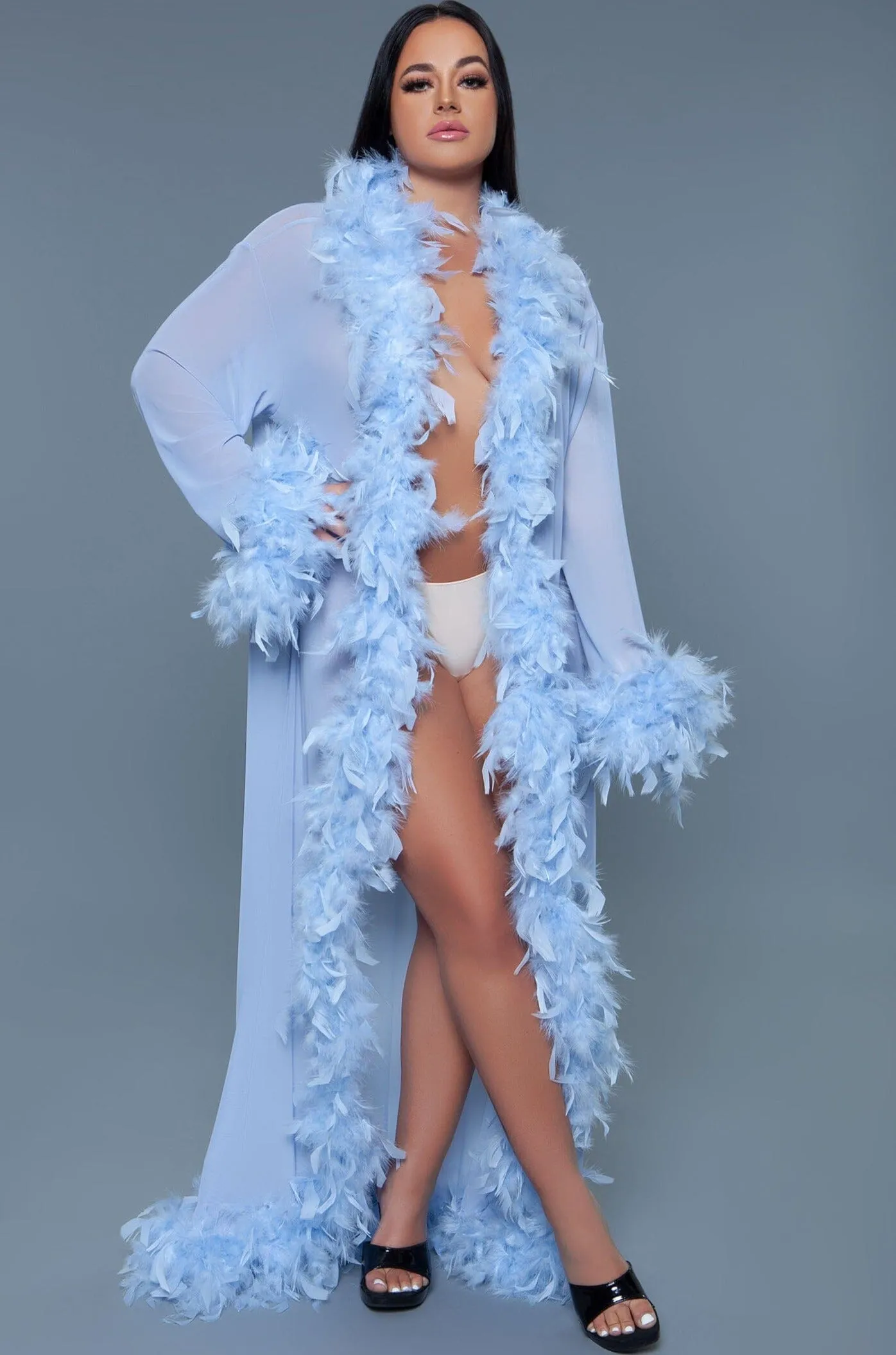 Full-Length Feather Robe