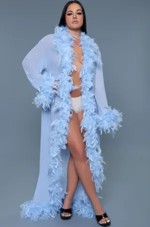 Full-Length Feather Robe