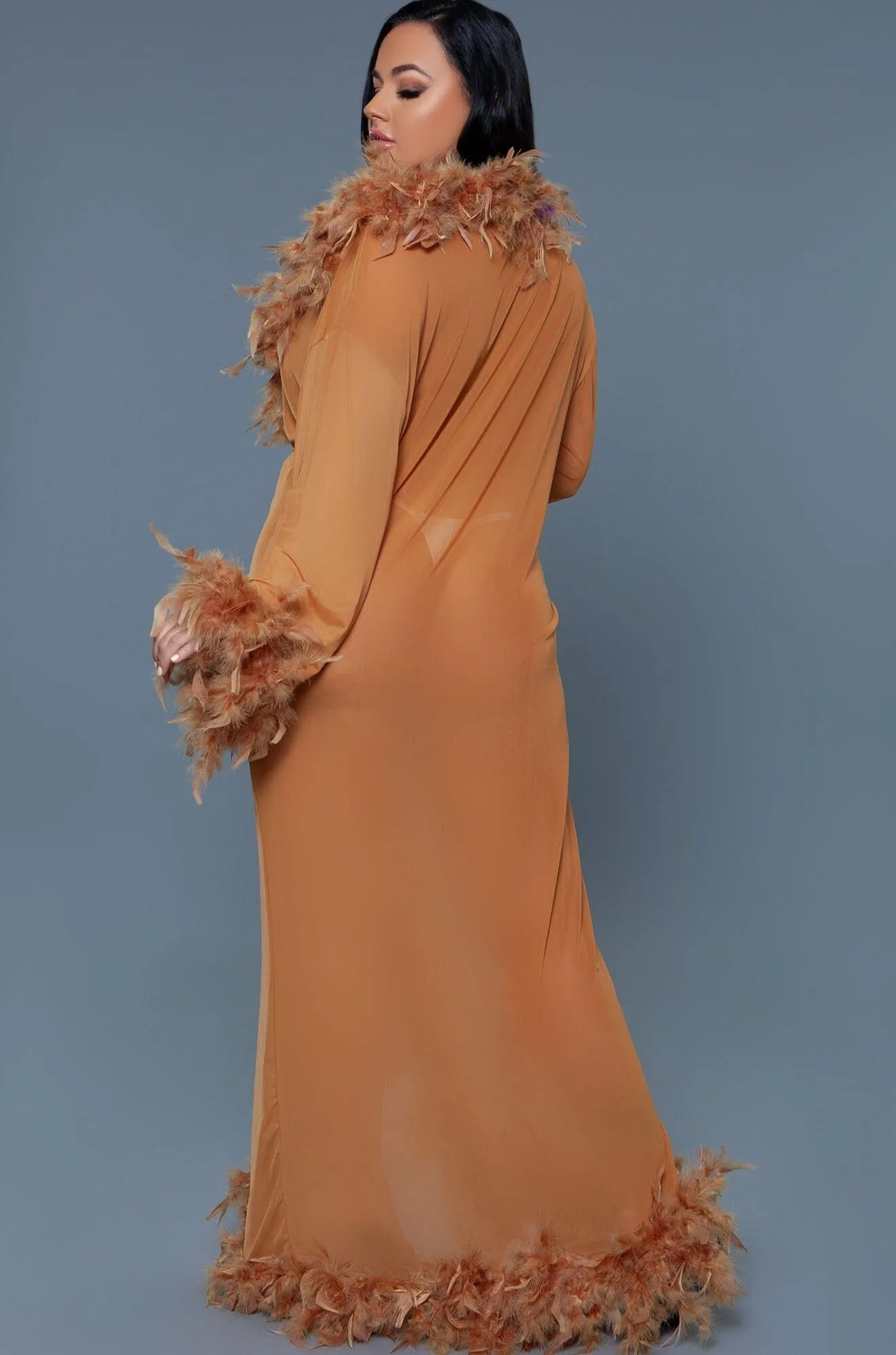 Full-Length Feather Robe