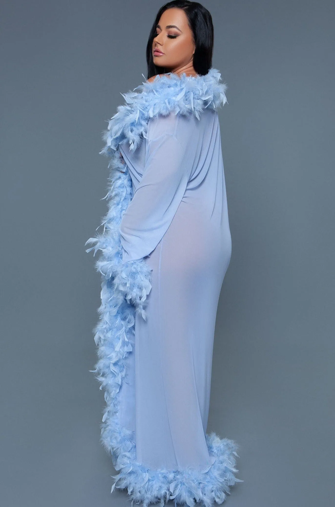 Full-Length Feather Robe