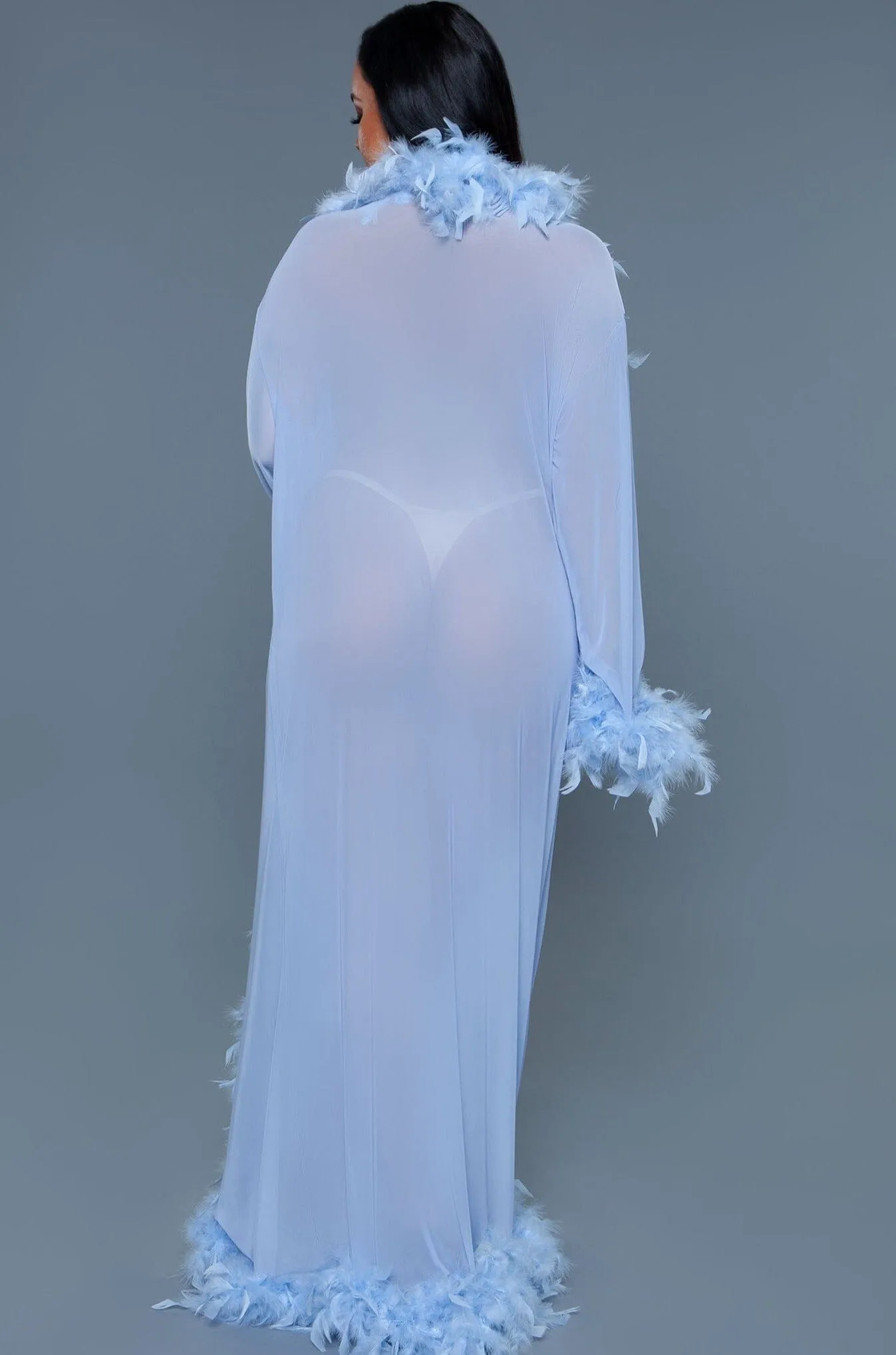 Full-Length Feather Robe