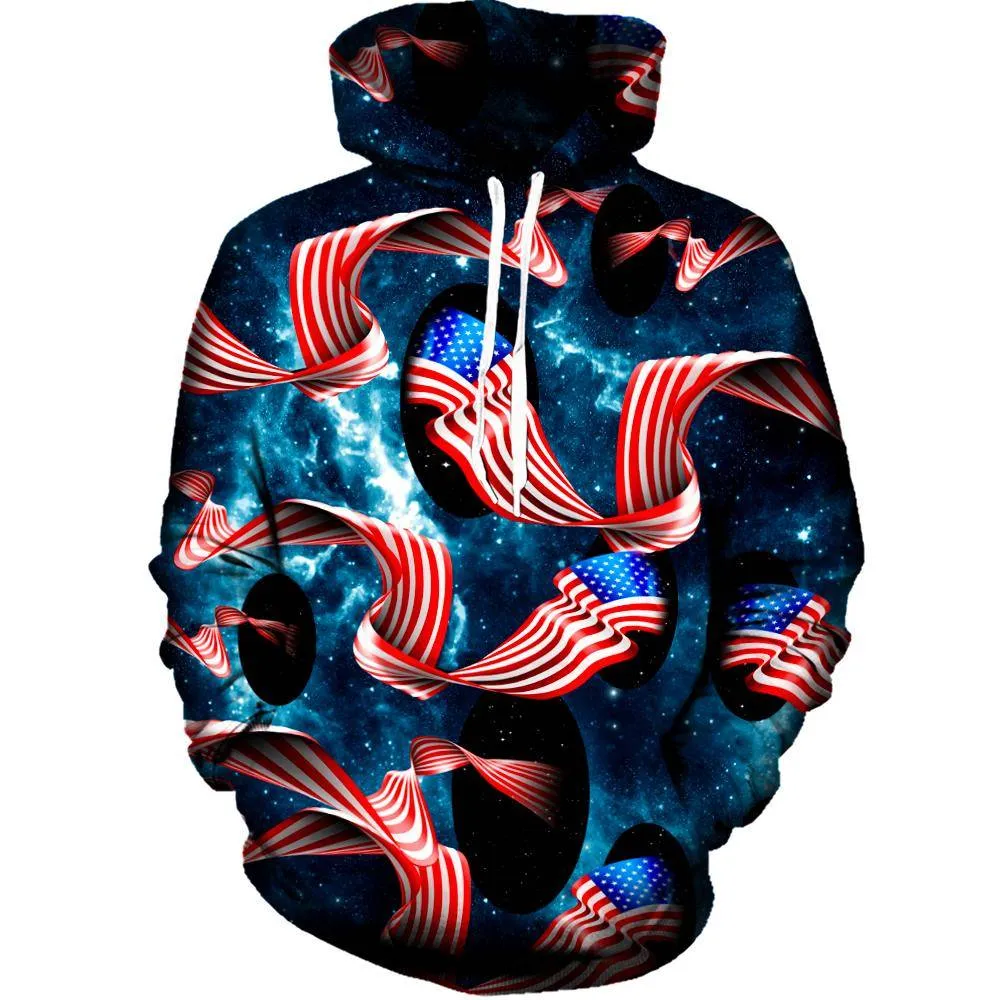 Galactic Flag Womens Hoodie