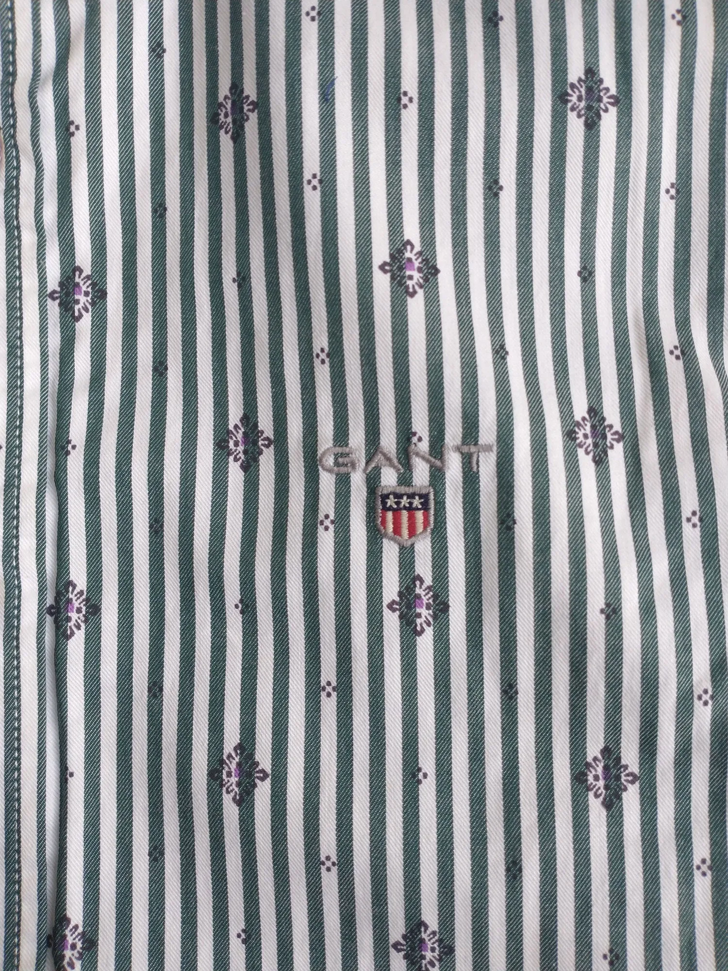 GANT Men's Pine Green Herringbone Banker Fitted Shirt 364577 Size M NWT