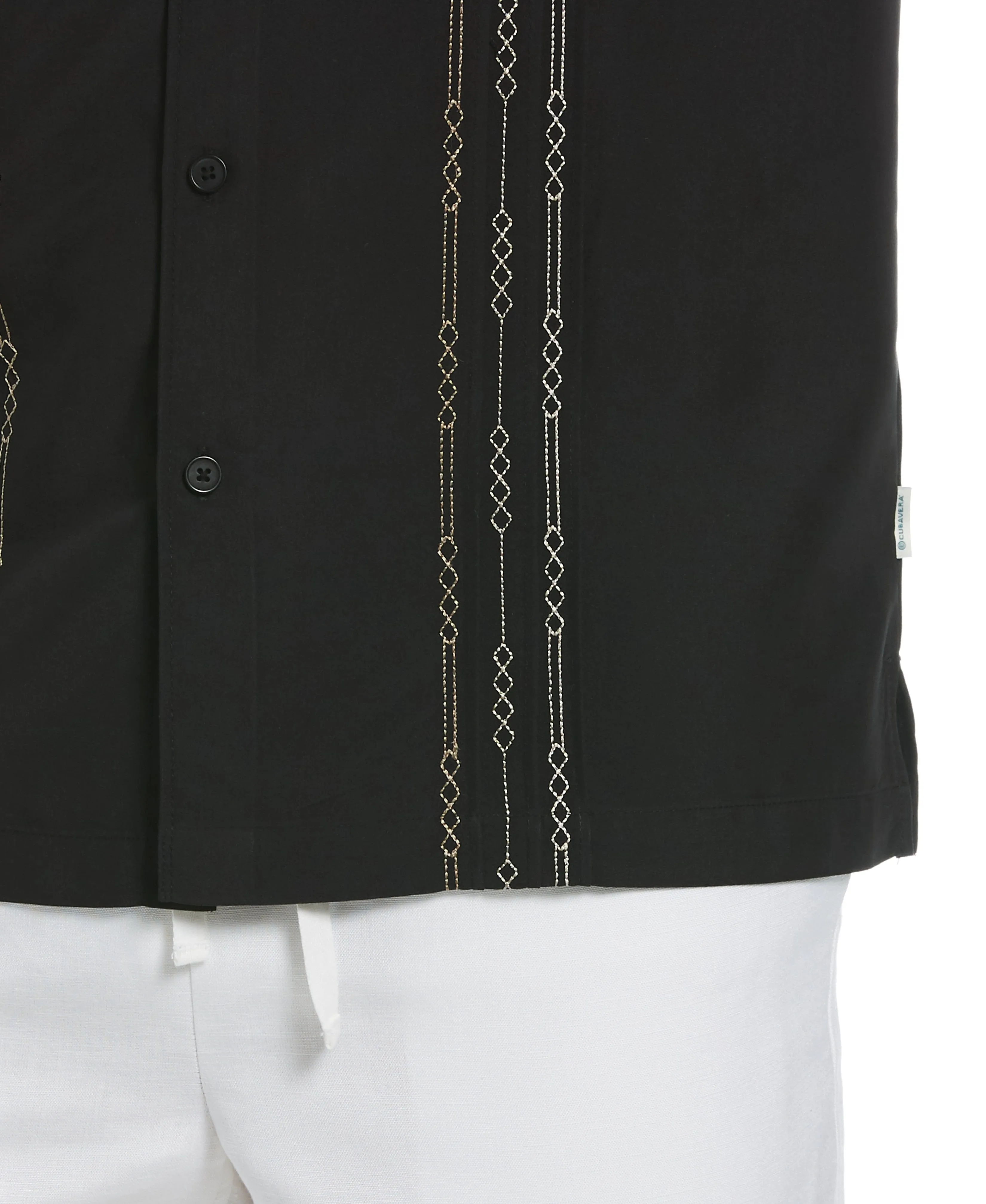Geo Embroidered Panel Shirt