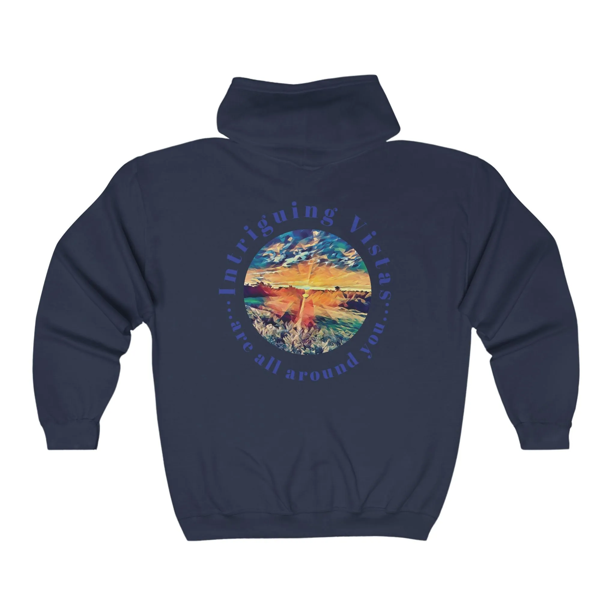 Gildan 18600 Unisex Adult Heavy Blend Full Zip Hooded Sweatshirt from the Night Sky Series at Intriguing Vistas