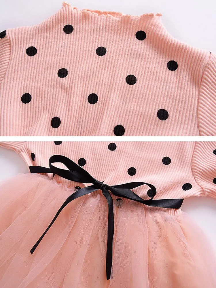Girls Pink Polka Dot Party Tutu Dress - 6 to 24 Months