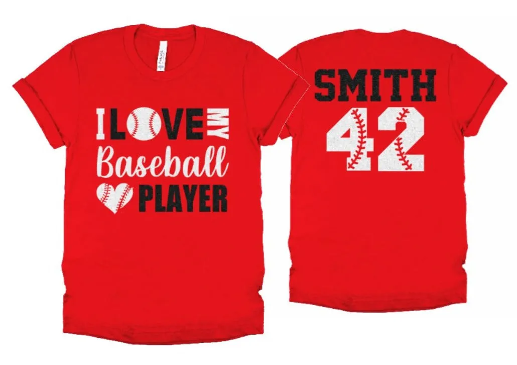 Glitter Baseball Shirt | Baseball Shirts | Baseball Sister | Custom Baseball Shirts | Customize Colors