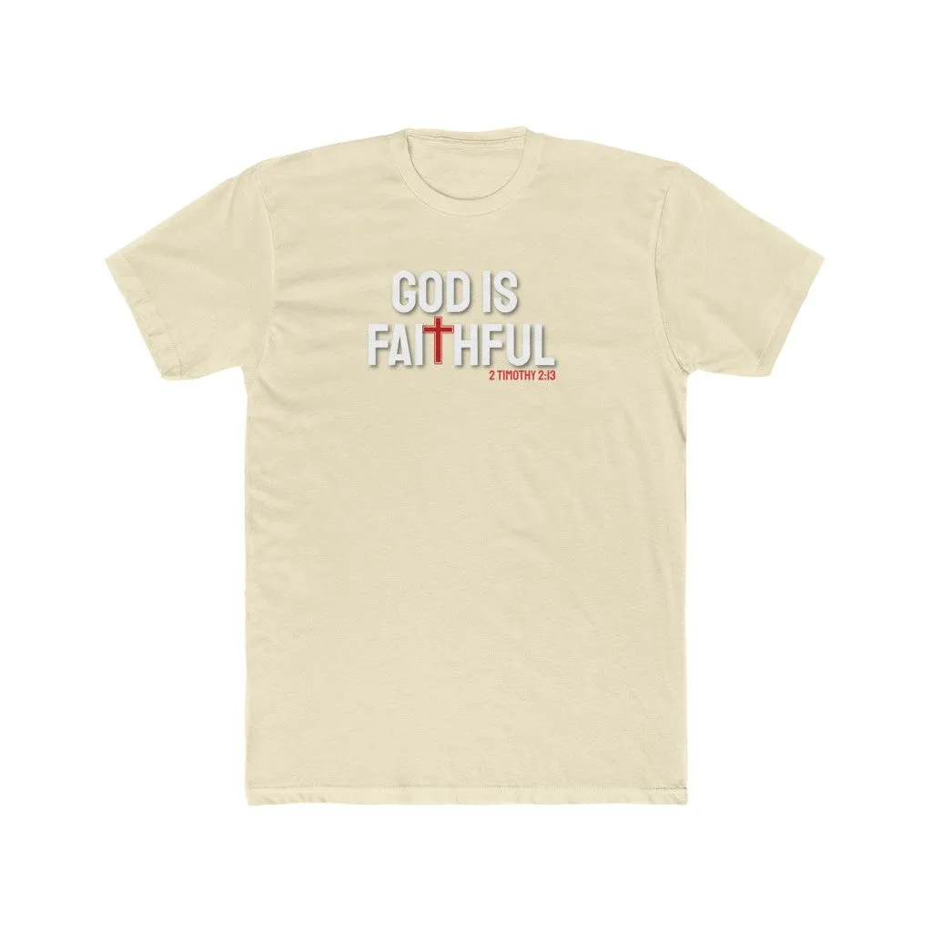God is Faithful Men's Cotton Crew Tee