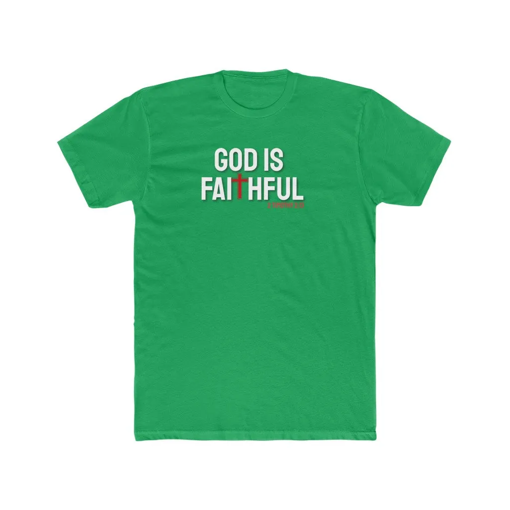 God is Faithful Men's Cotton Crew Tee