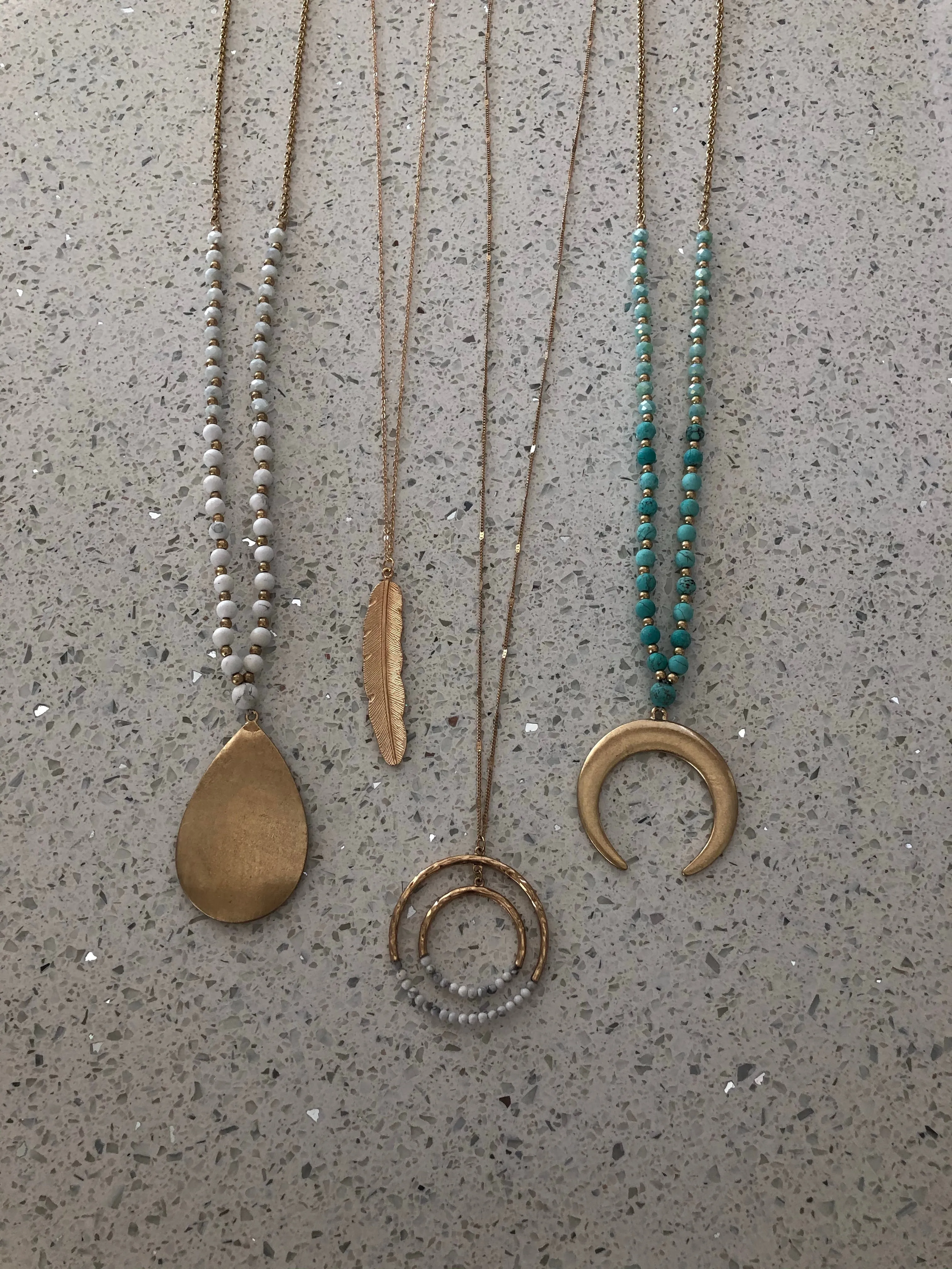 GOLDEN FEATHER  NECKLACE