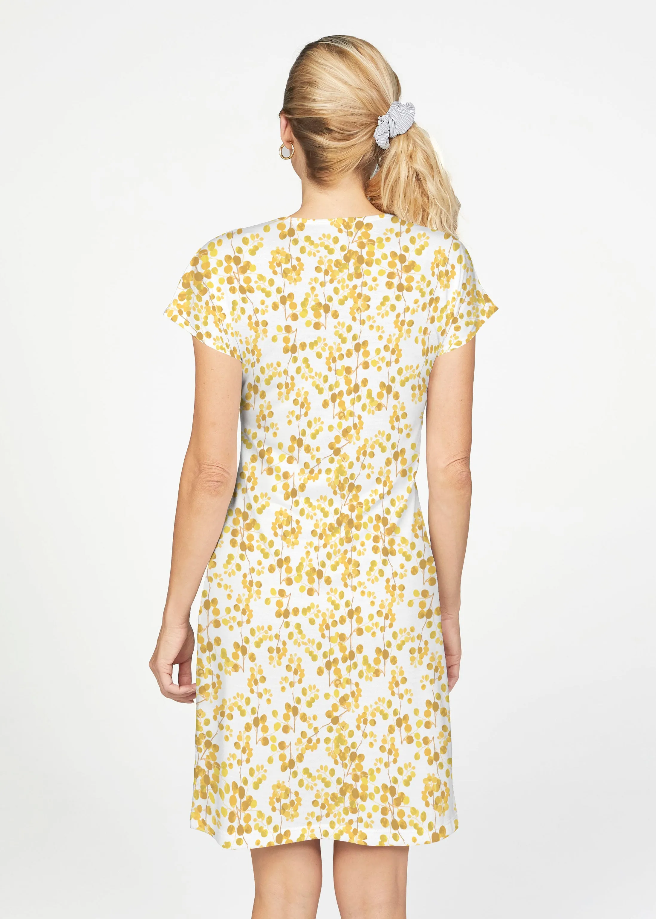 Golden Pome (7846) ~ French Terry Short Sleeve Crew Dress