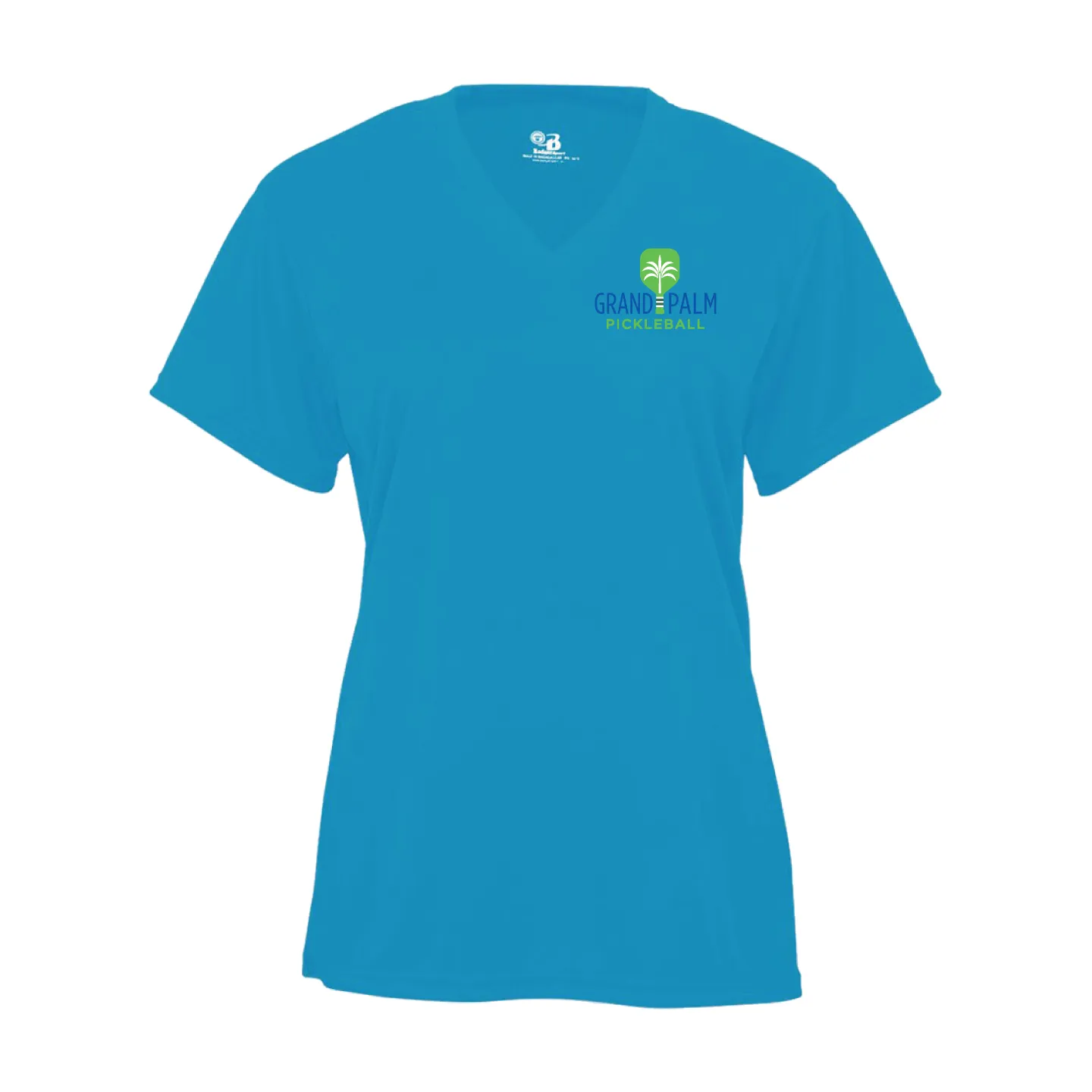 Grand Palm Pickleball Ladies Performance Short Sleeve V-Neck Shirt