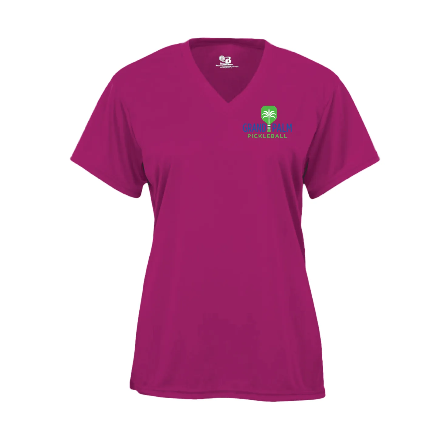 Grand Palm Pickleball Ladies Performance Short Sleeve V-Neck Shirt