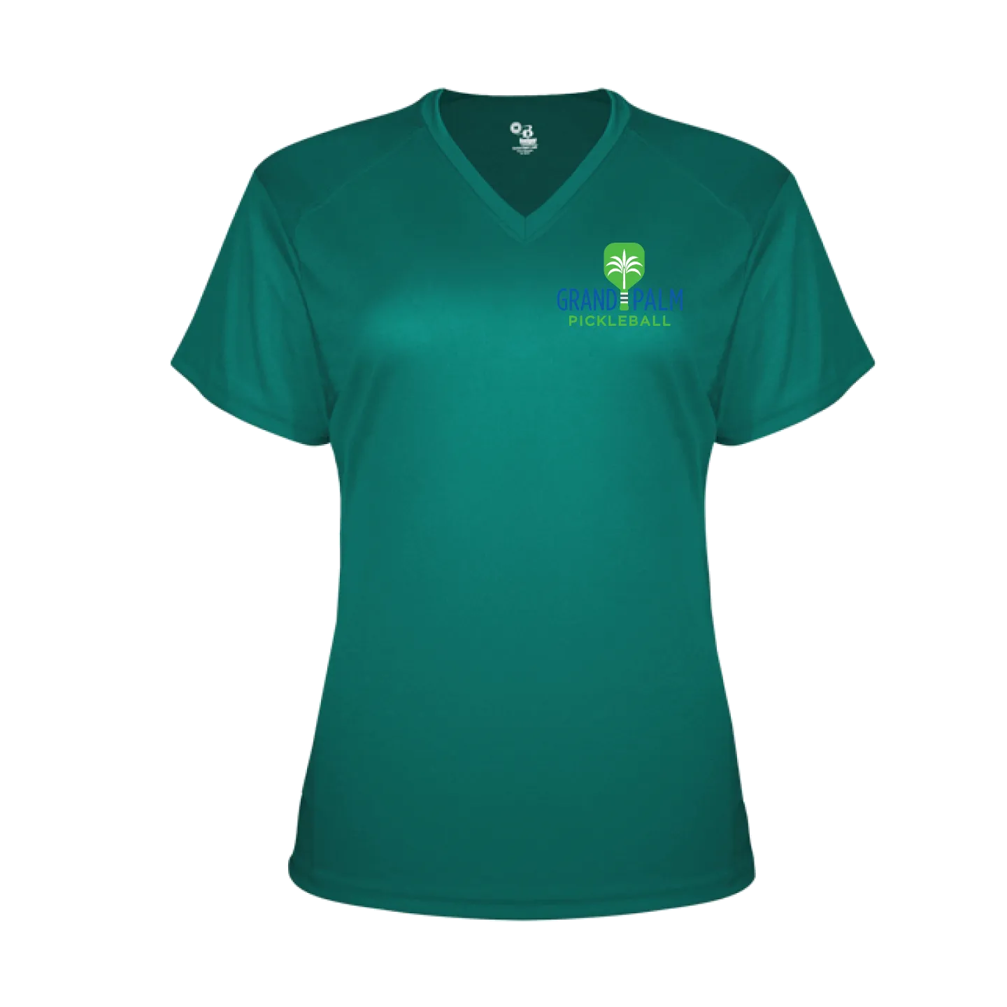 Grand Palm Pickleball Ladies Performance Short Sleeve V-Neck Shirt