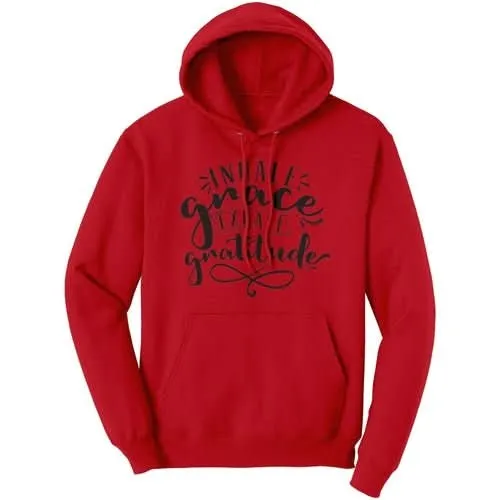 Graphic Hoodie Sweatshirt, Inhale Grace Exhale Gratitude Hooded Shirt