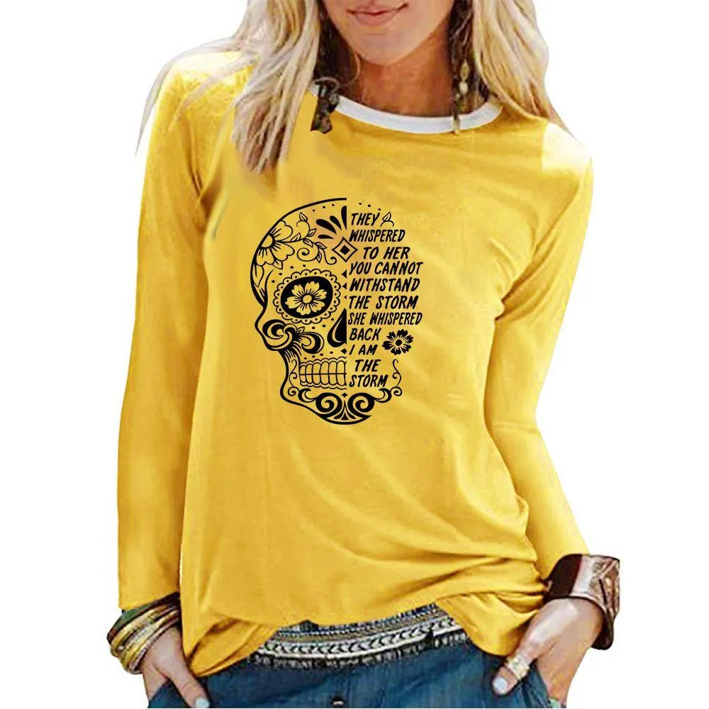 Graphic long Sleeve Shirts They Whispered To Her