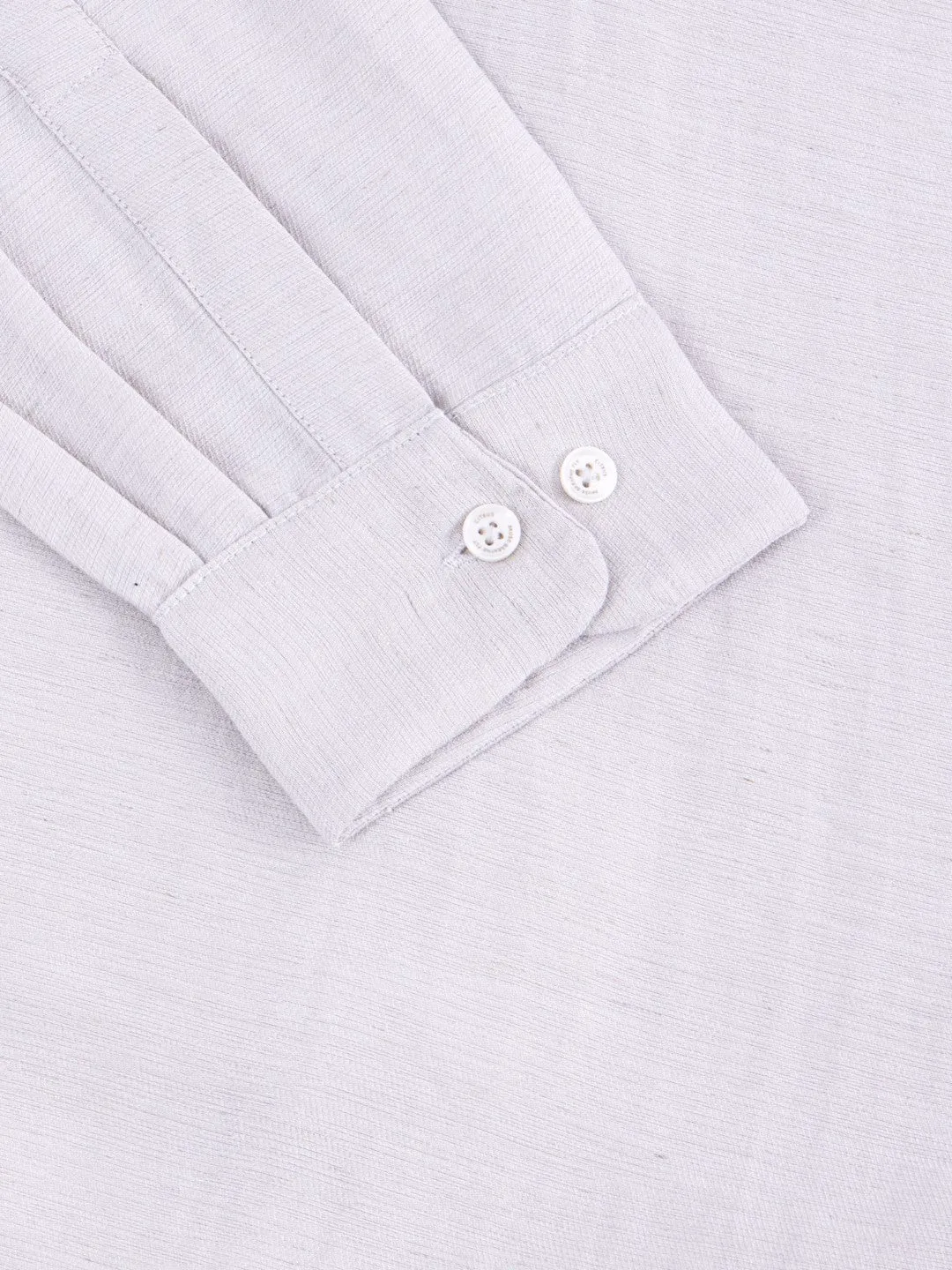 Grey Plain Full Sleeves Shirt