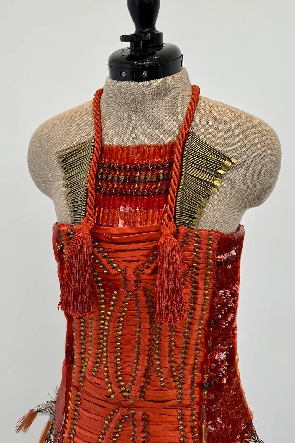 Gucci Spring 2011 Iconic Orange Feather Dress