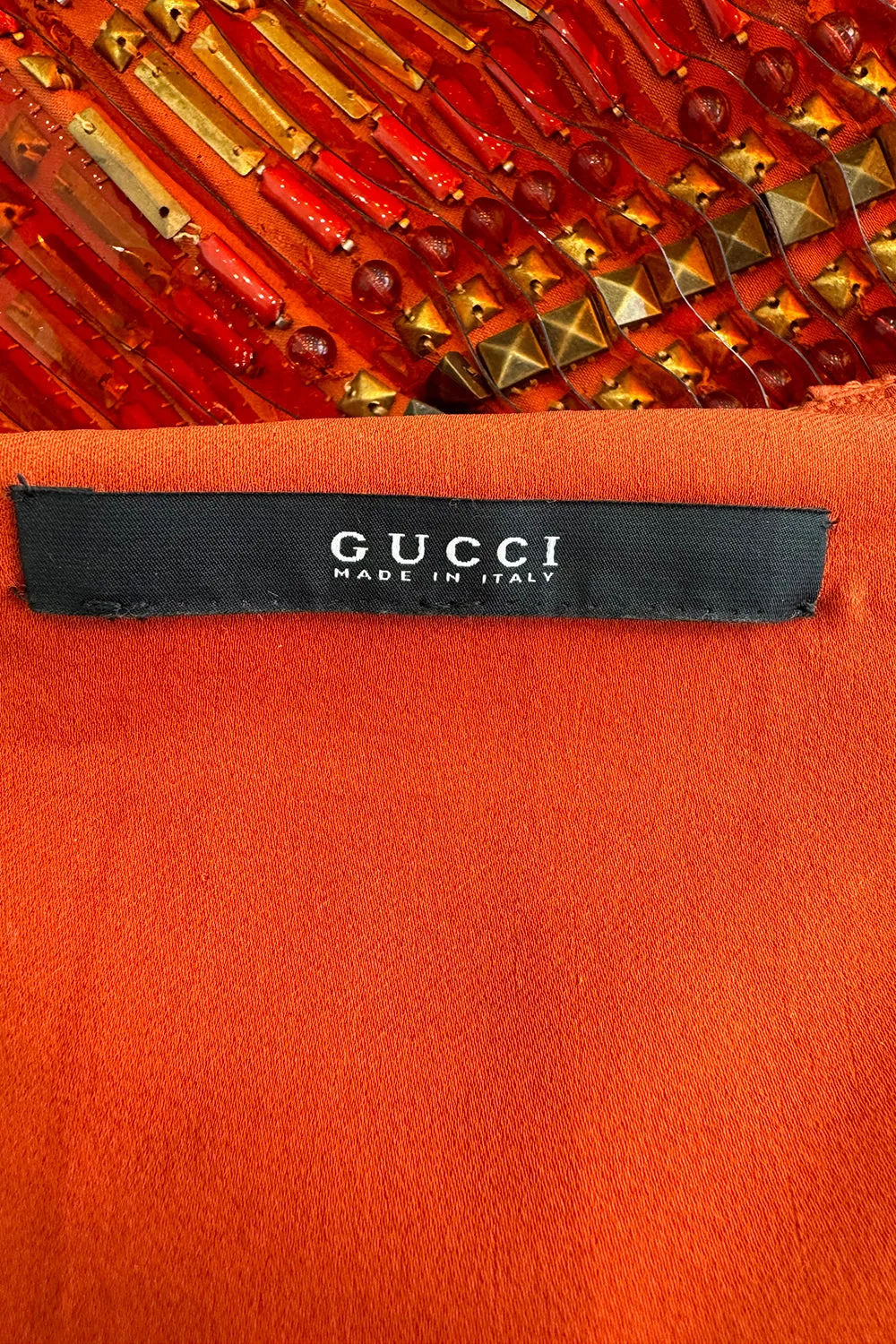 Gucci Spring 2011 Iconic Orange Feather Dress