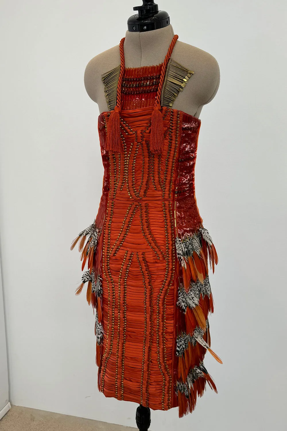 Gucci Spring 2011 Iconic Orange Feather Dress