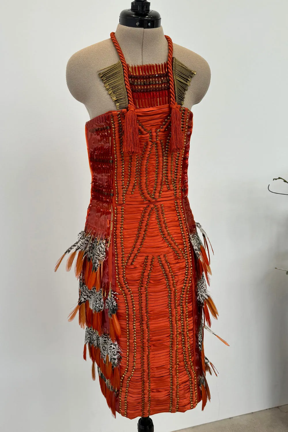 Gucci Spring 2011 Iconic Orange Feather Dress