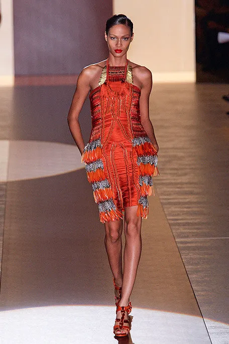 Gucci Spring 2011 Iconic Orange Feather Dress