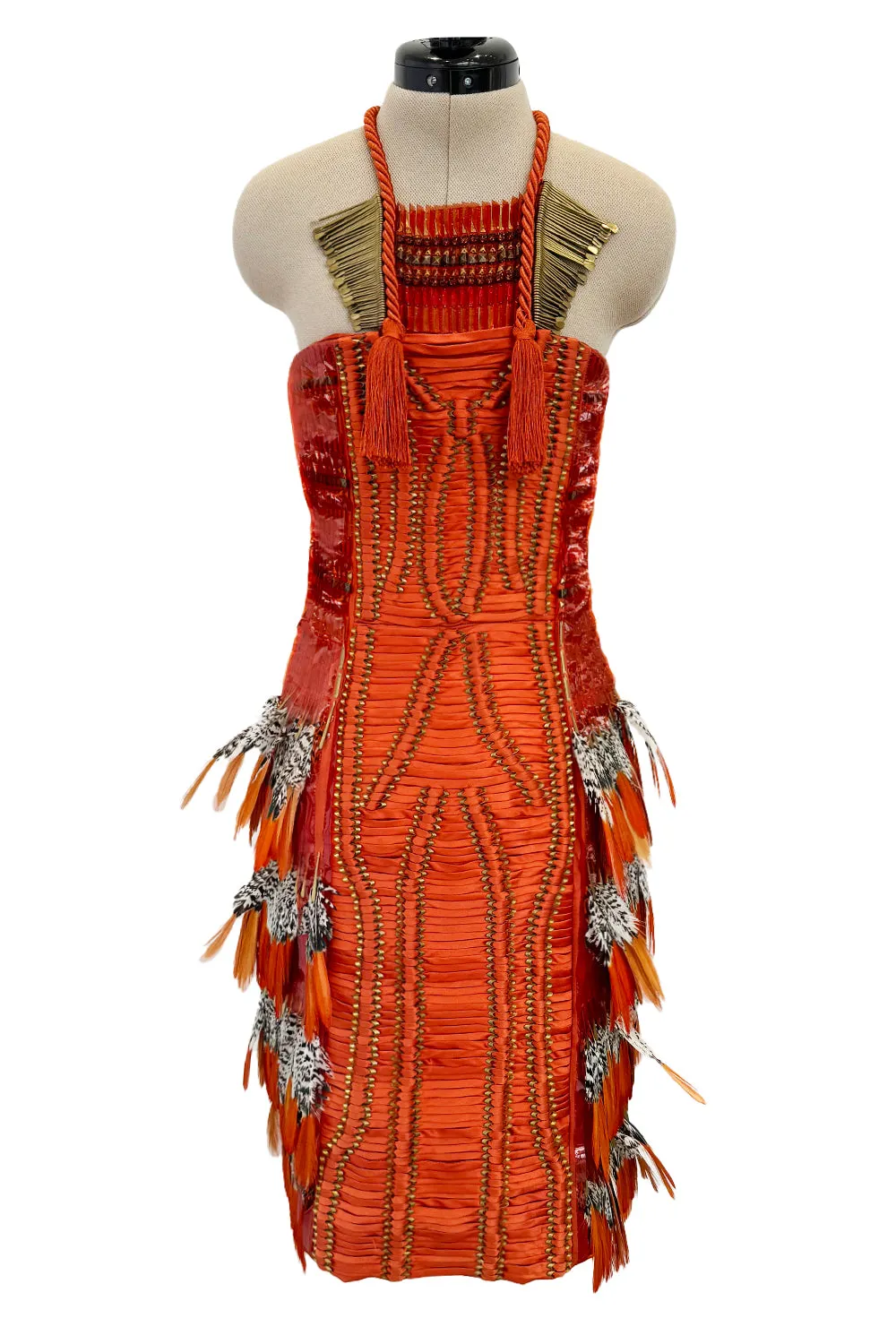 Gucci Spring 2011 Iconic Orange Feather Dress
