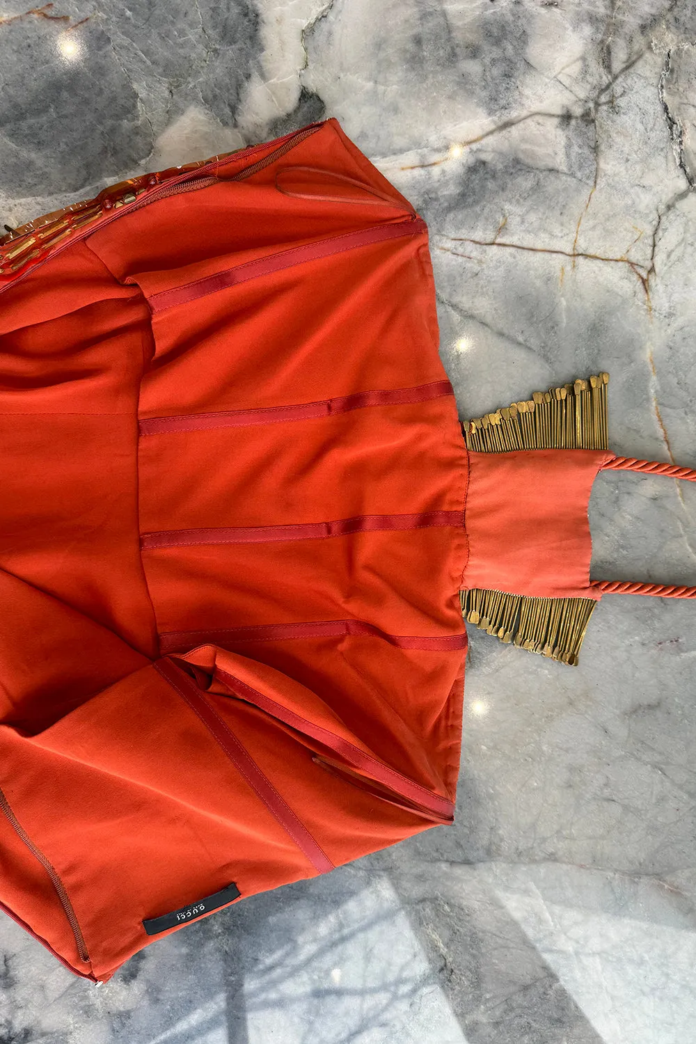 Gucci Spring 2011 Iconic Orange Feather Dress